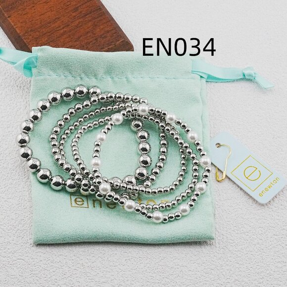 Enewton Platinum Bead & Pearl Five-Piece Bracelet Set - Picture 5 of 5